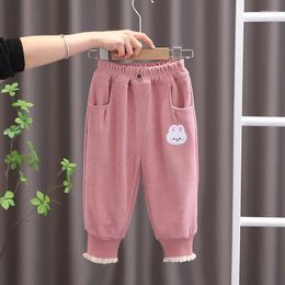 Trousers 2024 Spring Autumn Baby Girls Fashion Cartoon Sweatpants Jogger Pants Kids Casual Sports Clothing