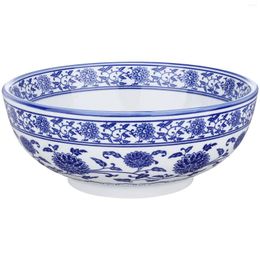 Bowls Ceramic Pasta Blue And White Porcelain Bowl Japanese Style Cereal Ramen Soup Serving