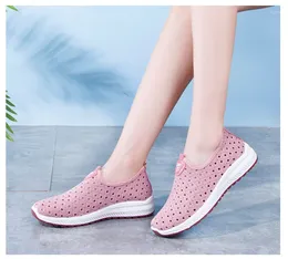 Fitness Shoes Women Breathable Mesh Sneakers Ladies Slip On Flats Socofy Loafers Fashion Trainers