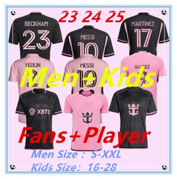 24 25 Adult Soccer Jersey Suarez MesSIS Miami Soccer Jersey Kids Kit Martinez Matuidi Higuain Campana Yedlin Taylor MLS 23 24 Soccer Shirt Man Player Fan Edition