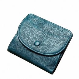 unisex Genuine Leather Wallet Mini Coin Purse Brand Designer Women And Men Leather Wallet Small Coin Pocket Mey Change Bag 83My#