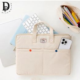 Large Capacity Nylon Custom Embroidery Cute Letters Laptop Bag Lovely Student School Computer Handbag Fashion Business Briefcase 240320