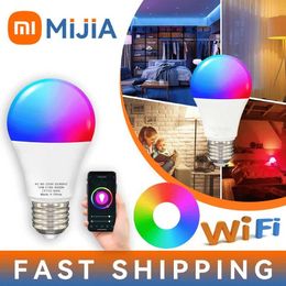 XIAOMI Tuya WiFi Smart Light B22 E27 Dimmable Lamp RGB+CW+WW 15W Smart Life APP Voice Control Compatible Alice Alexa Google Home