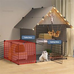 Cat Carriers Modern Cages Indoor Super Large Free Space Nest Villa Living Room Balcony House Luxury Empty B