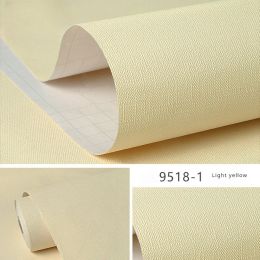 Waterproof Self-adhesive Bedroom Wallpaper Solid Colour Thickened Light Luxury Wall Papers Home Decor Contact Paper Wall Stickers