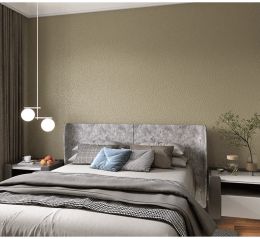 Modern Imitate Leather Embossed Wall Paper for Living Room Bedroom Store Walls Waterproof PVC Papel Contact Plain Wallpaper