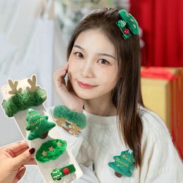 New Christmas Hairpin Antler Hair Clips Deer Ear Christmas Party Headbands Festival Rubber Bands Ball Hair Accessories Gifts