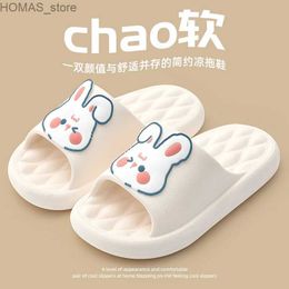 home shoes 2023 Summer Women Slippers Bathroom Platform Non-Slip Rabbit Cartoon Flip Flops Beach Slipper Girl Sandals Slides Indoor Outdoor Y240401