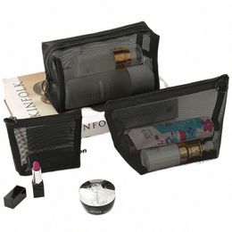 fi Transparent Mesh Makeup Bag Women Mini Simple Cosmetic Lipstick Storage Organiser Pouch Portable Nyl Ladies Handbag P7os#