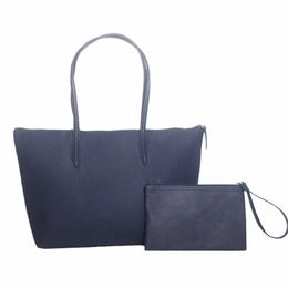 2 Pieces Women Crocodile Tote Bags Female PVC Handbag Ladies Large Capacity Shoulder Bags Set Wallet Handbag Shop Bag Purses z1rb#