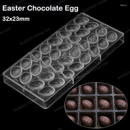 Baking Tools 3D Easter Egg Polycarbonate Chocolate Mold Small Size 32pcs Filling Formas Para Tool