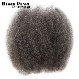 Black Pearl Remy Afro Kinky Curly Locks Hair Extensions Affordable Afro Kinky Bulk Human Hair Auburn Colour For Braiding DreadLoc