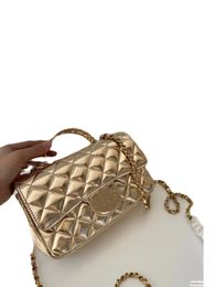 7A Luxury fashion design Women's classic chain bag Calfskin material original metal chain diamond-pattern flip bag super versatile hand crossbody bag