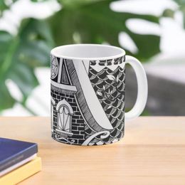 Mugs The Mysterious House Illustration Coffee Mug Kawaii Cup Ceramic Cups