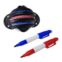 Golf Ball Liner with Marker Pen Triple Line Colorful Outdoor Template Alignment Putting Mark Line Golf Aid Training Supplies