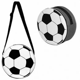 men Women Cooler Lunch Bag Football Soccer Pattern Kids Portable Thermal Food Picnic Bags for School Girls Boys Lunch Box Tote r3r9#