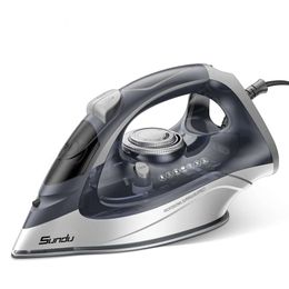 Sundu 1700W Fast Heating Ceramic Coating Bottom Plate, Steam Iron with Constant Temperature Dial, Self-cleaning, Automatic Closing, 10.5 Ounce Water Tank,