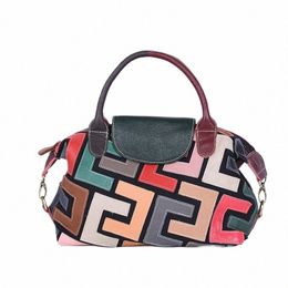ipinee Cowhide Leather Women Handbags Vintage High Quality Pillow Shape Top-handle Bag Female Shoulder Menger Bag W0OY#