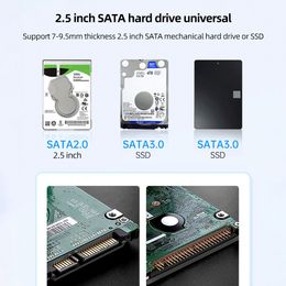 ORICO SSD HDD Case 2.5 Inch SATA to USB3.0/Type-C HDD Enclosure 6Gbps Max USB-C External SATA HDD external Hard drive case