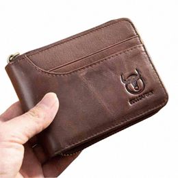 brand Genuine Leather Men Wallets Short Coin Purse Small Retro Wallet Cowhide Leather Card Holder Pocket Purse Men Wallets 94i6#