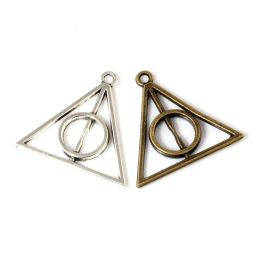 charms 100Pcs Alloy Deathly Hallows Charms Pendants For Jewellery Making Necklace DIY Accessories 32x30.5MM A683