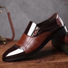 Dress Shoes Large Size Men's Business Suit Leather Pointed Toe Pedal Casual Lazy Loafers For Men Patent
