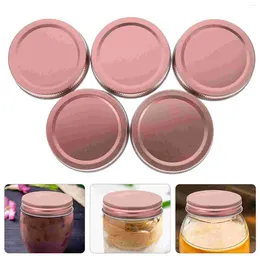 Dinnerware 12 Pcs Mason Jar Lids Covers Can Practical For Home Sturdy Tinplate Replacement Leakproof Multipurpose Canning