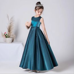 Dideyttawl Sleeveless Flower Girl Dresses Party Dress For Satin Junior Concert Formal Elegant Banquet Gowns 240325