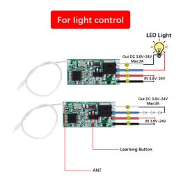 1~10PCS Micro Module Led Light Controller Universal 433 Mhz Remote Control Switch Light Switch Dc 3.6v-24v Rf Relay Receiver