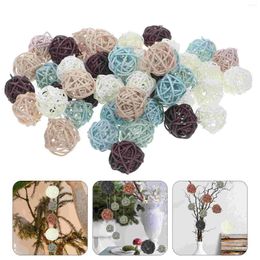 Vases 72 Pcs Decor Takraw Decoration Ball Balls For Bowl Decorative DIY Rattan Vase Filler