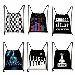 cute Ch Print Drawstring Bag Ch Player Game Backpacks Large Capacity Storage Bags for Travel Shoes Holder Teenager Daypack 26o0#
