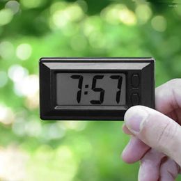 Table Clocks Ultra-thin LCD Digital Display Car Vehicle Dashboard Clock With Calendar Mini Portable Automobile Accessories