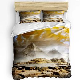 Bedding Sets Egypt Pyramid Smog Set 3pcs Boys Girls Duvet Cover Pillowcase Kids Adult Quilt Double Bed Home Textile