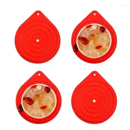 Table Mats Pot Silicone Pad Set Of 4 Non-Slip Dish Mat Anti-Scald Space Saving For Oven Dining