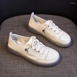 Casual Shoes 2024 Genuine Leather Women's Flat Sneakers Large Size 35-40 Autumn Vulcanised Ladies Comfortable Flats