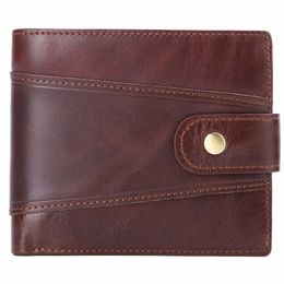 men's Wallet Rfid Vintage Genuine Leather Wallets for Men Credit Card Holder Purse Mey Bag Wallet Man 46lK#