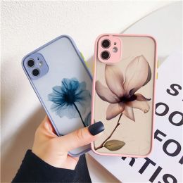 Simple daisy flower Phone Case For iPhone 7 8 Plus SE 2020 14 13 12 11 Pro Max 15 Plus 12 13 Mini XS X XR Shockproof Back Covers