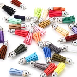 20-60pcs/lot 38mm Tassel Vintage Leather Tassels Fringe for Purl Macrame Pendant For DIY Jewelry Making Supplies Accessories