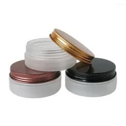 Storage Bottles 30PCS/LOT 80G Clear Frost Hair Care Cream Jar With Black Gold Bronze Lids 80ML Hand Container