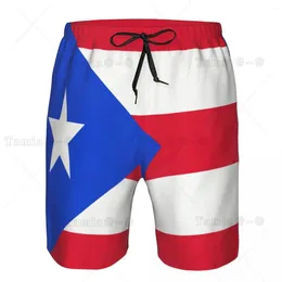 Men's Shorts Mens Swimwear Swim Trunks Puerto Rico Flag Beach Board Swimming Swimsuits Running Sports Surffing