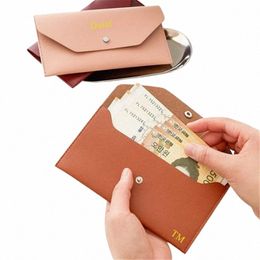 custom Letters Korean Versi Leather Lg Clutch Wallet, Student Office Worker Change Storage Bag, Simple Snap Closure Wallet i3hk#