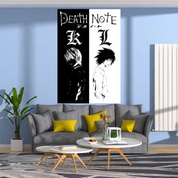 Anime Death Note Poster Tapestry Dark Style Wall Hanging Carpets Hippie Home Decor Bedroom Or Dorm Decoration