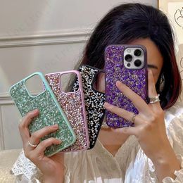 Luxury Fashion Bling Glitter stone cobblestone Phone Cases For Iphone 11 12 13 14 15 Plus Pro Max Soft Silicone Back Cover case Retail