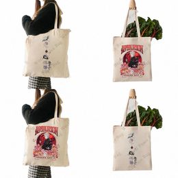 1 pc Vintage Astari Baldurs Gate pattern Tote Bag Canvas Shoulder Bag For Travel Daily Commute Women's Reusable Shop Bag 93YY#