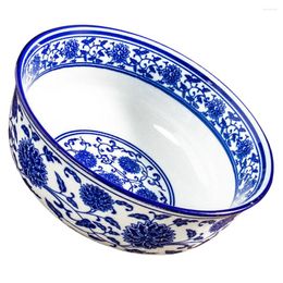 Mugs Blue White Porcelain Bowl Ramen Bowls Kitchen Ceramic Handhles Asian Soup Alternate Ceramics Tool Noodle