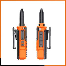 2PCS UV K6 QuanSheng Walkie Talkie 5W Air Band Orange UVK58 50-600MHz UHF VHF USB Type-C DTMF FM/AM Frequency Copy Two Way Radio