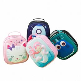 children Carto Lunch Bag Portable Insulated Thermal Lunch Box Picnic Supplies Bags Milk Bottle Girls Boys Preservati Handbag V7WS#