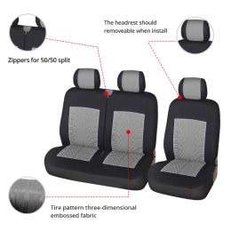 High Material Cover 1 + 2 Multicolor Car Seat Covers Polyester Fibre Tyre For For Mercedes Vito W639 For Ford Transit