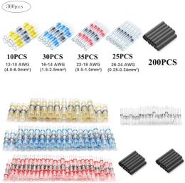 300Pcs BOX Mixed Heat Shrink Connect Terminals Waterproof Solder Sleeve Tube Electrical Wire Insulated Butt Connectors Kit