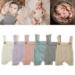 Clothing Sets Suspender Jumpsuits Baby Cute Boy Girl Outfit Knitted Outfits Pography Props